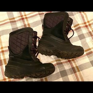 The North Face boys waterproof snow boots.